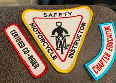 Motorcycle Safety Instructor Vintage Patch GOLD WING HONDA CERTIFIED CO RIDER 3