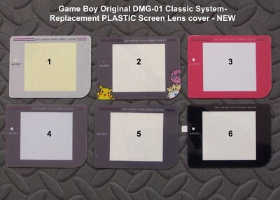 Game Boy Original DMG-01 Classic System-Replacement PLASTIC Screen Lens Protect