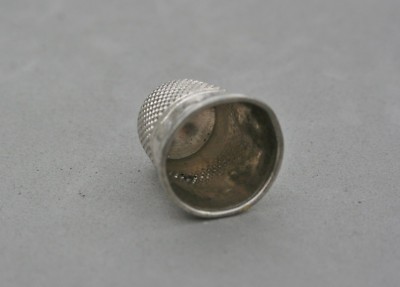 Thimble Antique Sterling Silver Engraved 