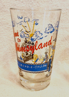 MACKENZIE CHILDS WHIMSYLAND  Glass  Drinking Glass 14oz. NWT!!!