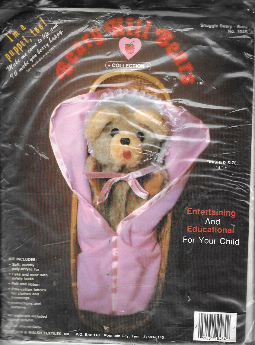 Vintage Beary Hill Bear Kit #104S Snuggle Beary Baby - Also a ...