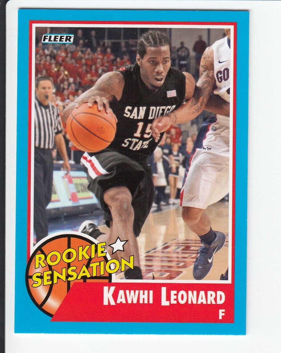 2011 FLEER RETRO #59 KAWHI LEONARD ROOKIE SHARP CARD. rookie card picture
