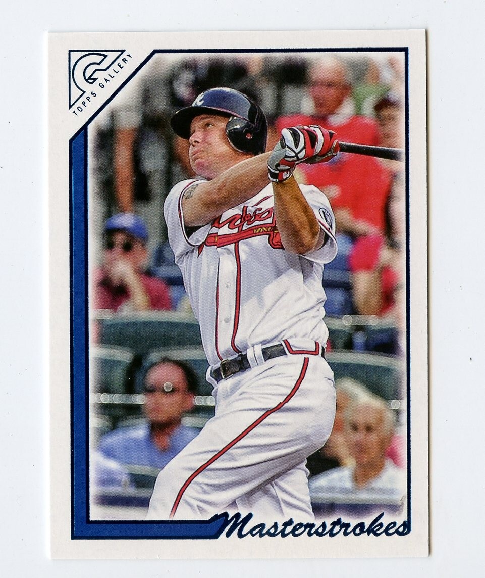 C085 CHIPPER JONES 2022 TOPPS GALLERY MASTERSTROKES BLUE 86