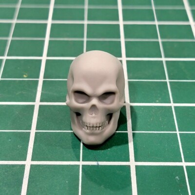 Custom Resin Skull Head  1:12 Scale Legends Classified Punisher Black Mask