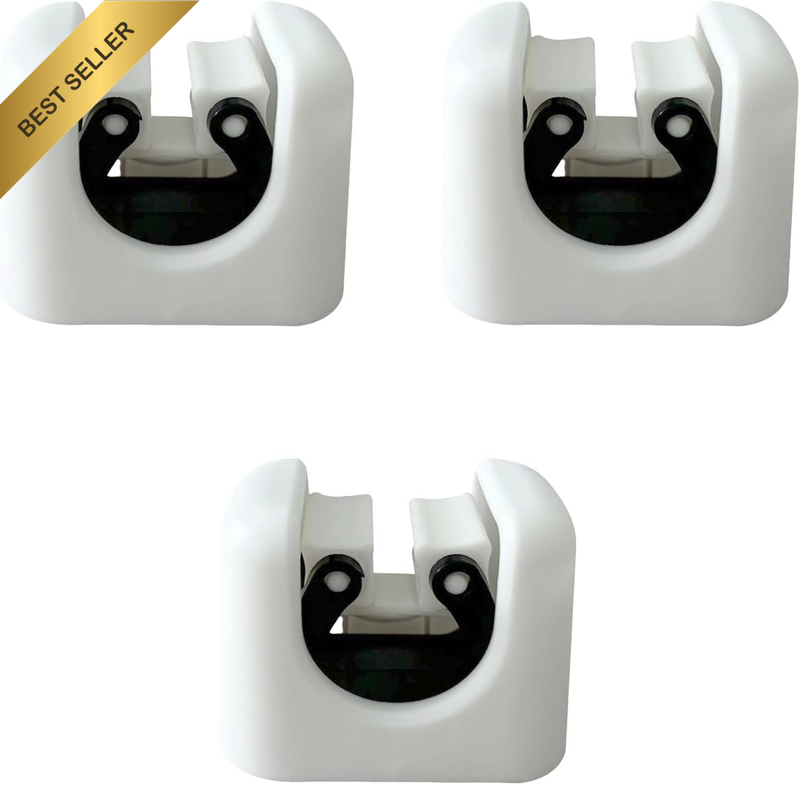 Three-Piece No-Drilling Mop and Broom Holder Self-Adhesive Wall Storage Rack for