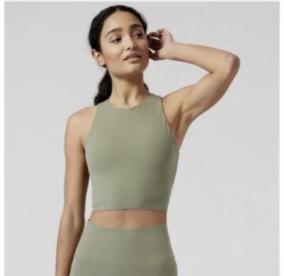 NWT Athleta Conscious Crop Bra A-C, Extra Small/XS, Eucalyptus Olive