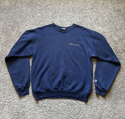 Vintage 90s Champion Sweater Medium Mens Blue Pullover Crewneck Honduras VTG