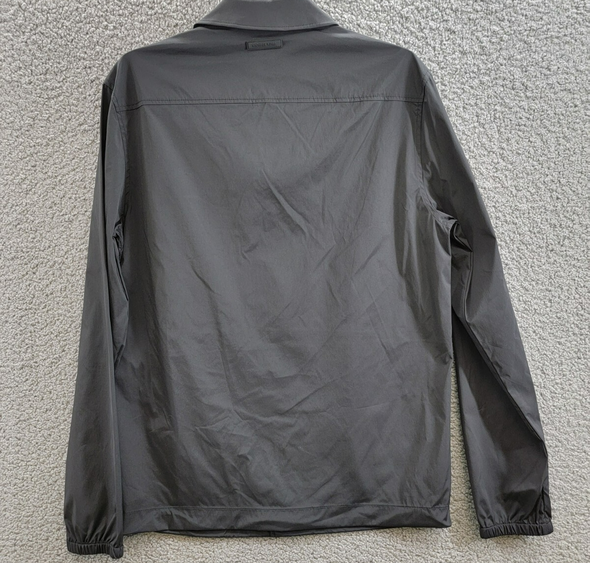 Michael Kors Snap-Front Nylon Shirt Jacket Men's XS Black Pockets Long Sleeve - Picture 11 of 17
