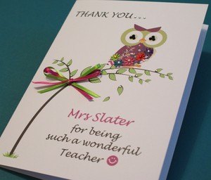 Lovely 30 Thank You Teacher Card Handmade