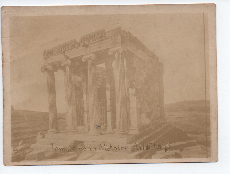 B830 Photo Originale Vintage Snapshot:Temple De La Victoire Aptere AthÃ¨Nes GrÃ¨Ce