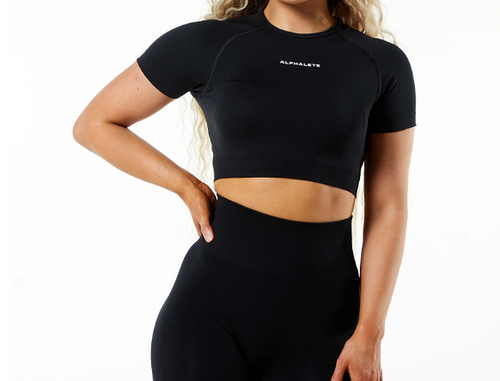 AEAE★WEB LOGO CROP LS Amazon.com: adidas Long Sleeve Crop Top Women's, Black, Size