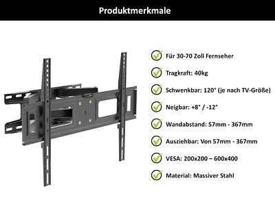 TV Fernseher Wandhalterung A55 für SAMSUNG 50 Zoll UE50NU7090 UE50RU7419UXZG