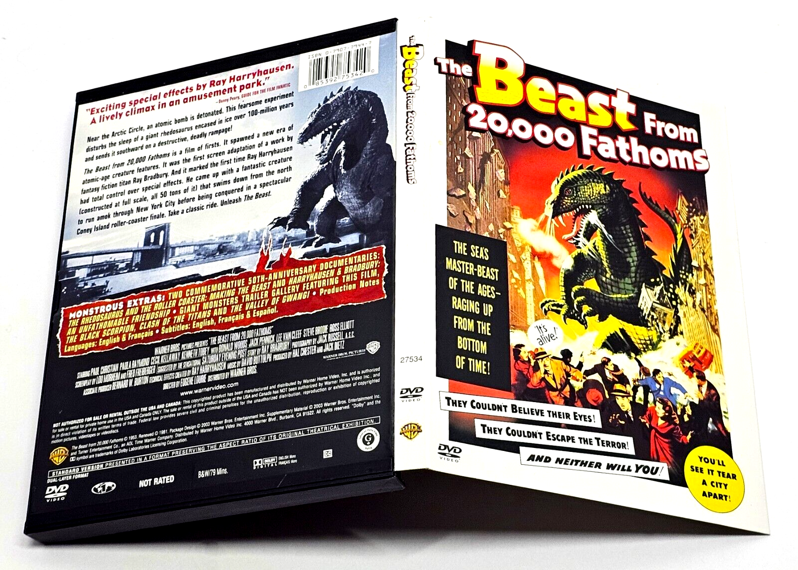 The Beast from 20,000 Fathoms DVD 2003 Snap Case First Edition Mint Disc The Beast from 20,000 Fathoms DVD 2003 Snap Case First Edition Mint Disc