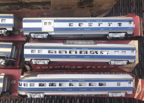 AMERICAN FLYER 20475 MISSOURI PACIFIC EAGLE DIESEL PASSENGER SET ORIGINAL RARE