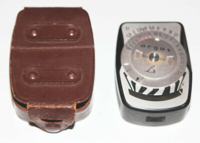 Vintage Argus L3 Exposure Camera Light Meter w/ Original Leather Case Germany