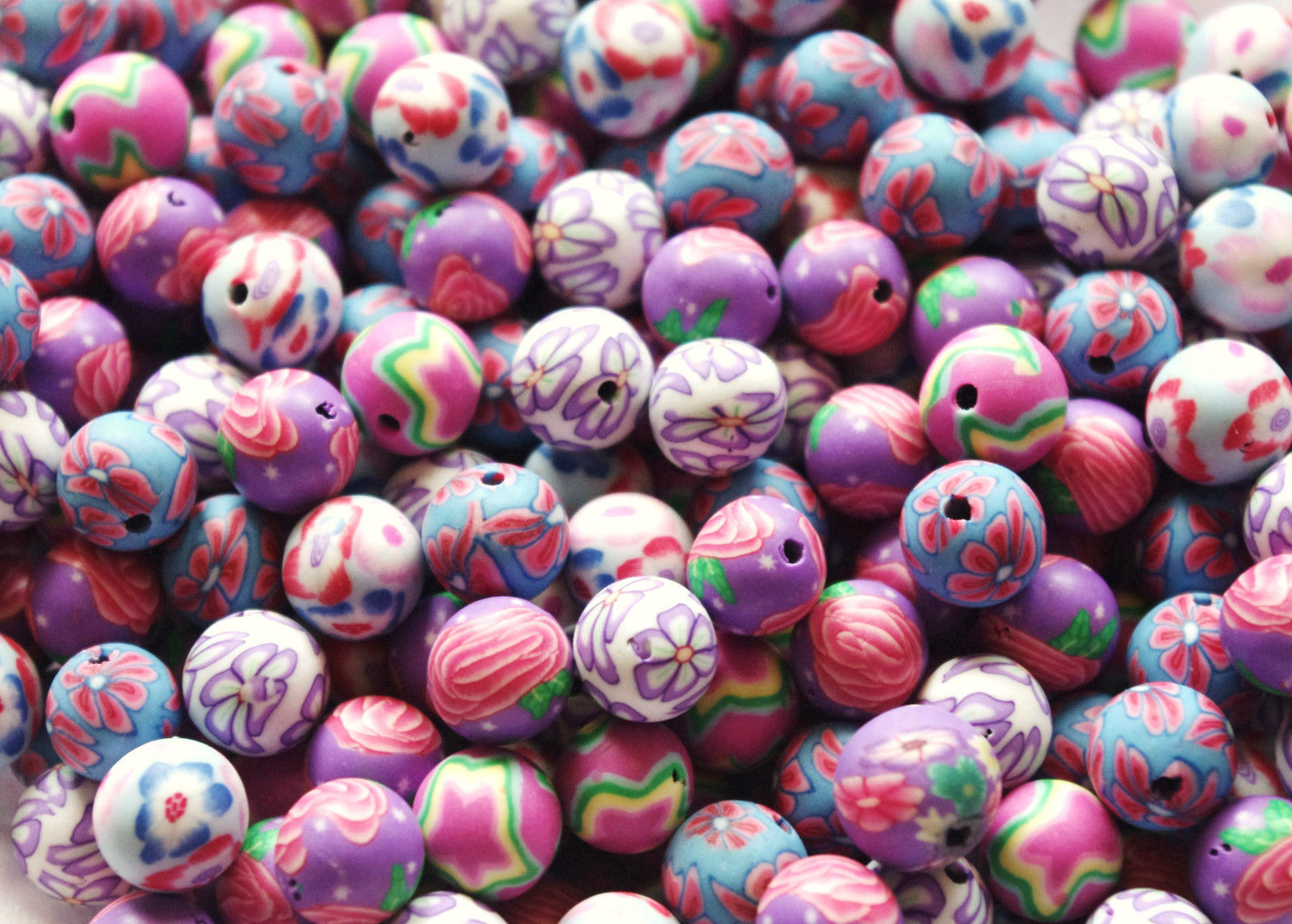 Ceramic, Clay & Porcelain Round Jewellery Making Jewellery Beads