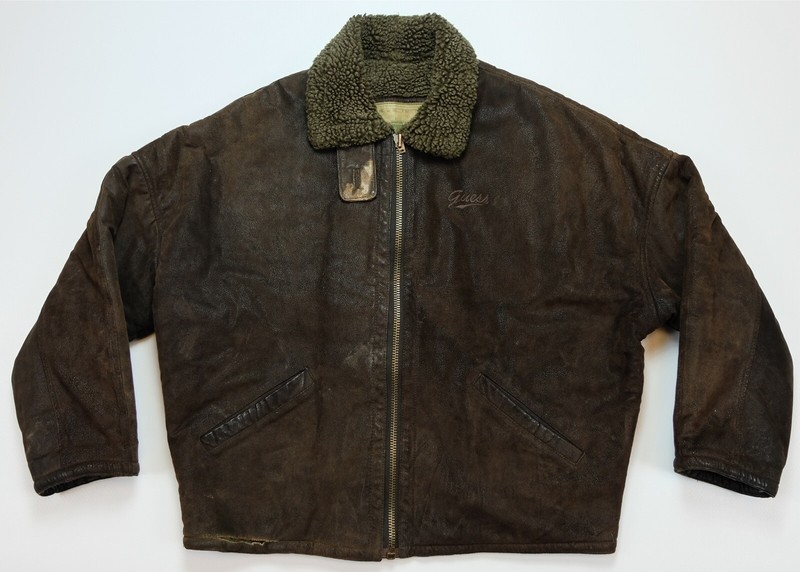 Rare Vintage GUESS American Leather Sherpa Lined Leather Jacket