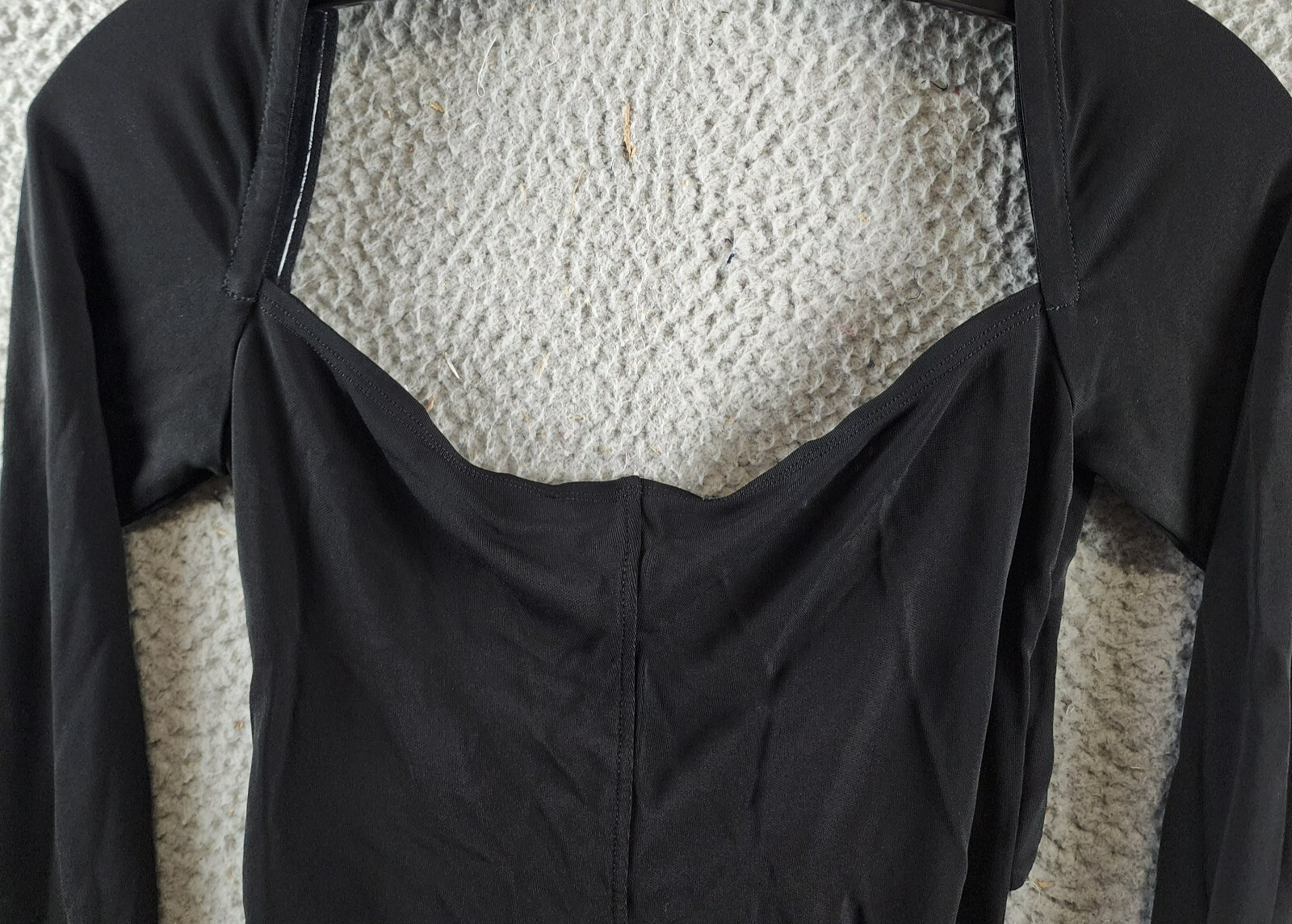 Frame Strappy Knit Top Women's XS Black Scoop Neck Nape Self-Tie Pullover L/S - Picture 13 of 13