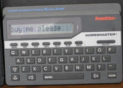 Franklin Wordmaster Deluxe Electronic Dictionary WM-1055A - 1990 Vintage
