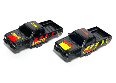 2 1989 TYCO NISSAN BANDIT Pickup Truck Slot Car Unfinished Narrow BODY 8908 Pair
