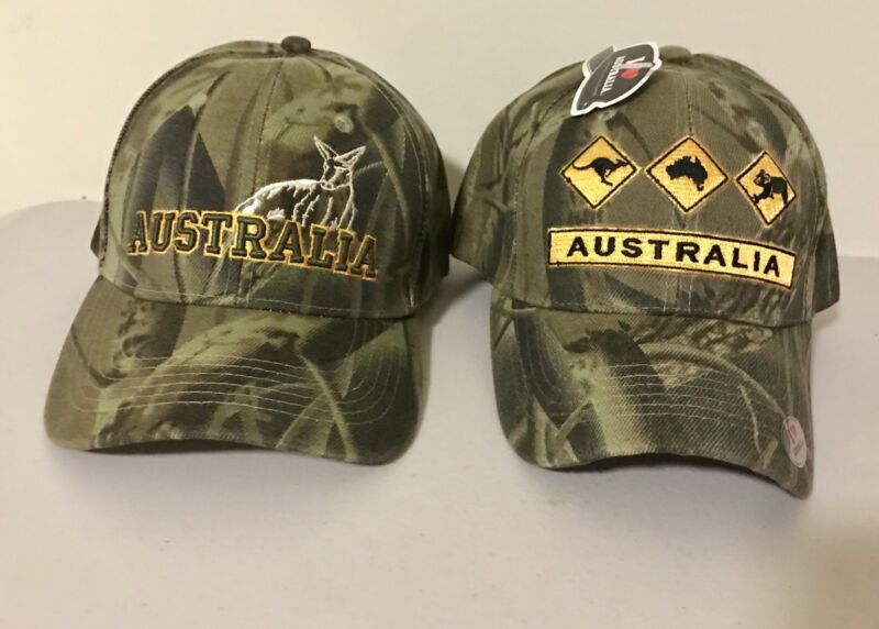 2 X New Australia Kangaroo Australia Roadsign " Hat ,