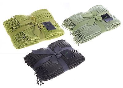 Legacy Decor Flannel Throw Blanket with Fringe, 3 Colors Ava