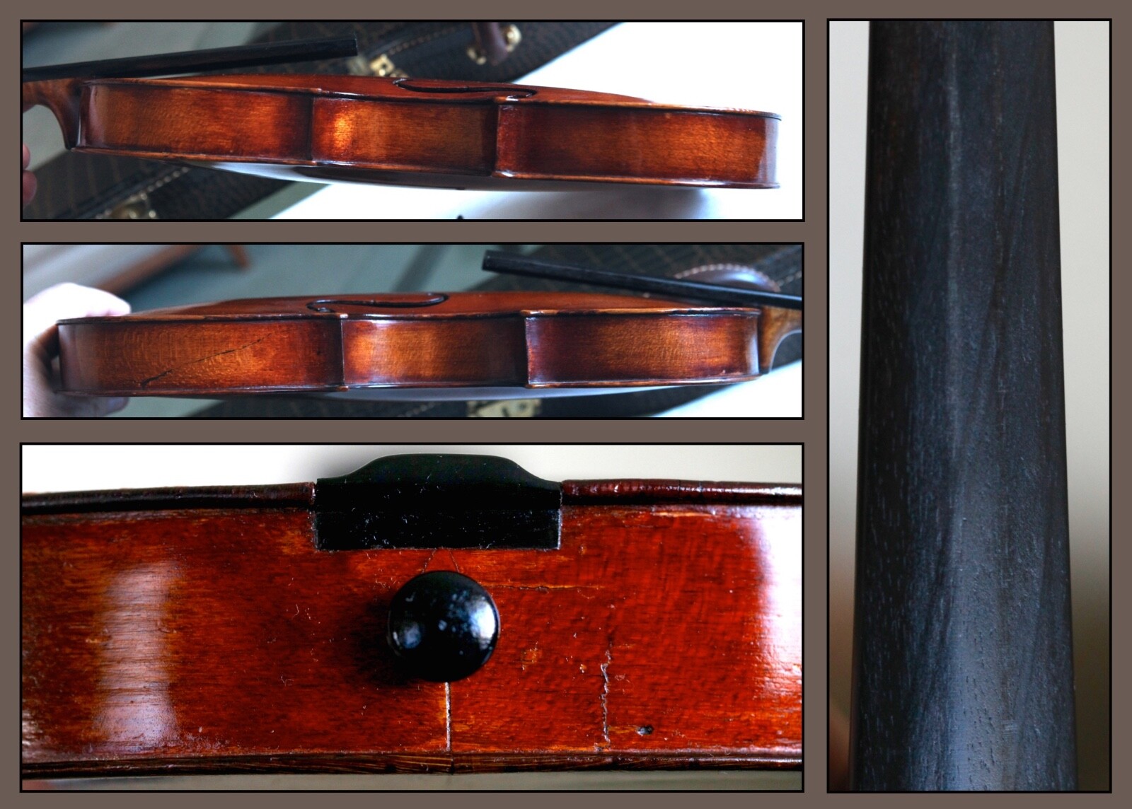 18th Century German Violin w/scroll-graft, Vincenzo Panormo label, No maker mark
