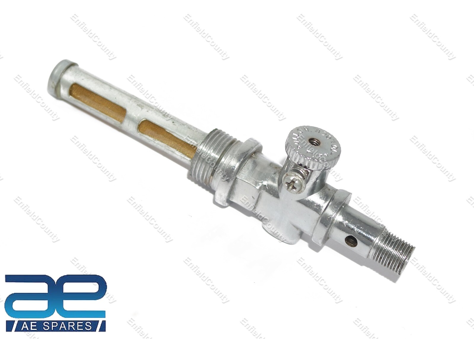 Petrol Tap 3/8"X1/8" Plunger Chrome Long Type for Norton BSA Triumph AJS 