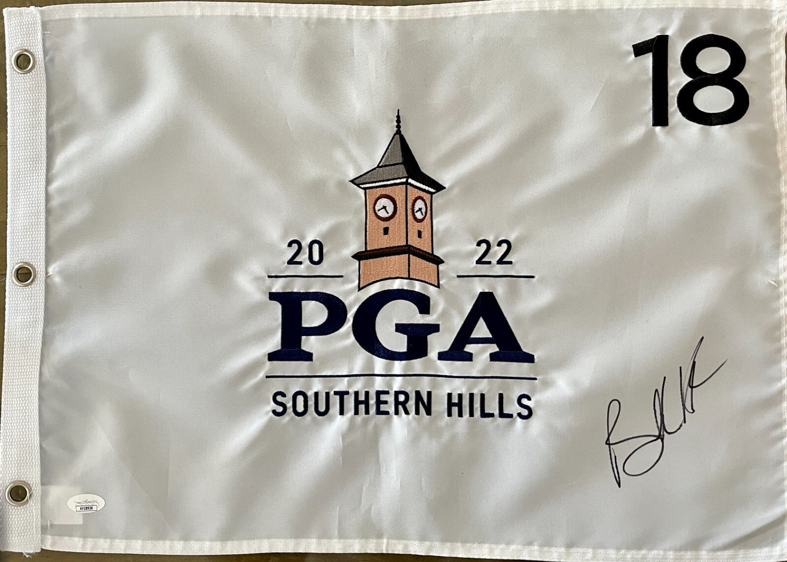 BROOKS KOEPKA signed 2022 PGA Championship Southern Hills
