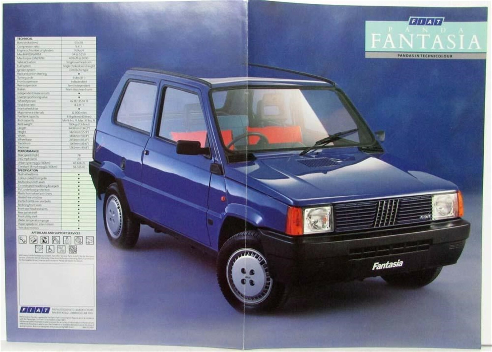 1988 Fiat Panda Fantasia Spec Folder - UK Market | eBay