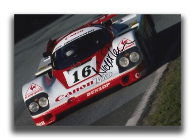 NICK MASON HAND SIGNED 12X8 PHOTO - MUSIC AUTOGRAPH - PINK FLOYD - LE MANS.