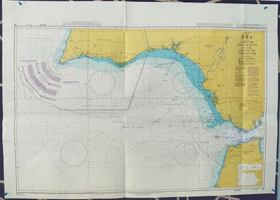 Admiralty 91 Cabo De Sao Vicente To The Strait Of Gibraltar Vintage Map Charts