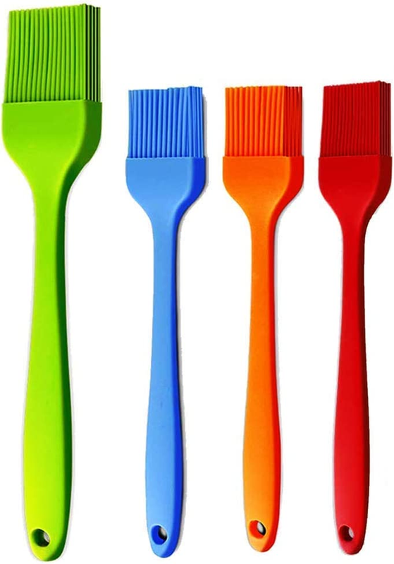 Grill Basting Silicone Pastry Baking Brush BBQ Sauce Marinade Meat Glazing 4Pack