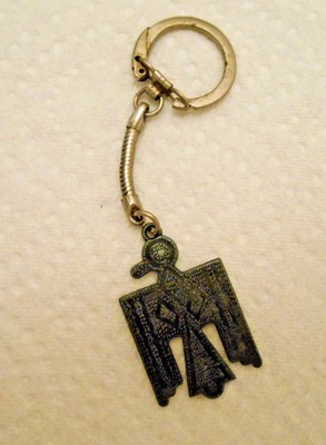 VINTAGE THUNDERBIRD METAL KEY CHAIN KEYCHAIN AMERICAN INDIAN TOTEM  #1