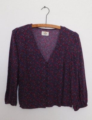 NWOT Marine Layer V-Neck Floral Top Button Front XS