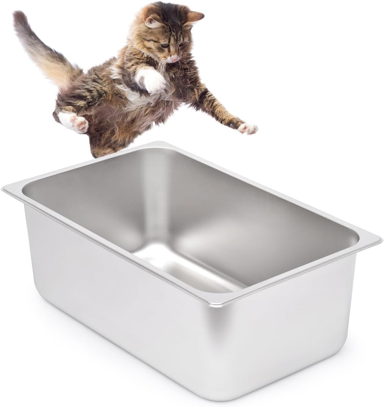 With High Sides, Metal Litter Pan For Cat, Non St