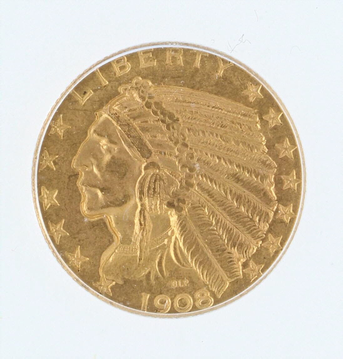 1908 ICG MS65 $5 Indian Head Half Eagle