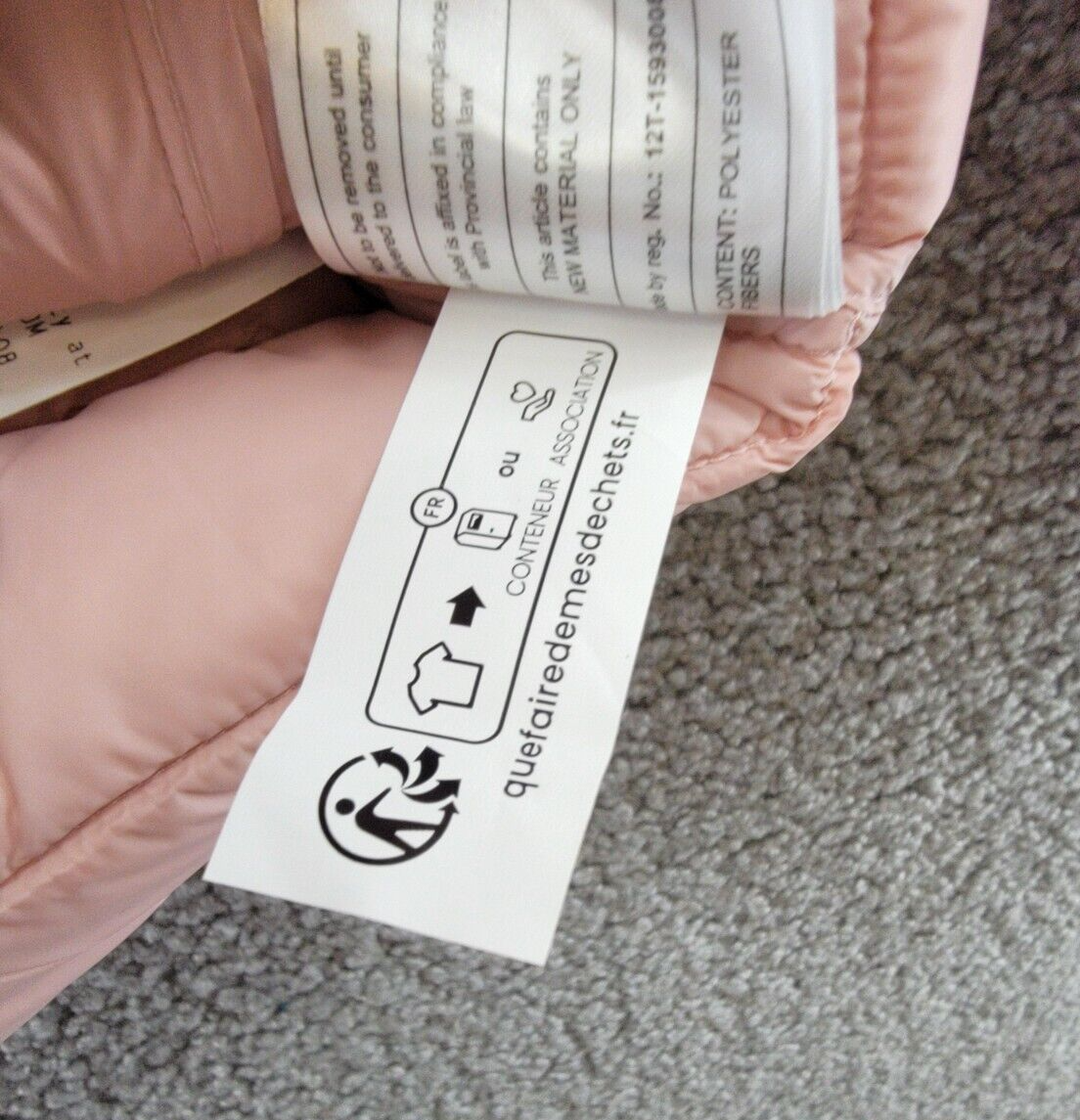 Save The Duck Lily Hooded Puffer Jacket Girls' 14 Blush Pink Full Zip Closure - Picture 19 of 22