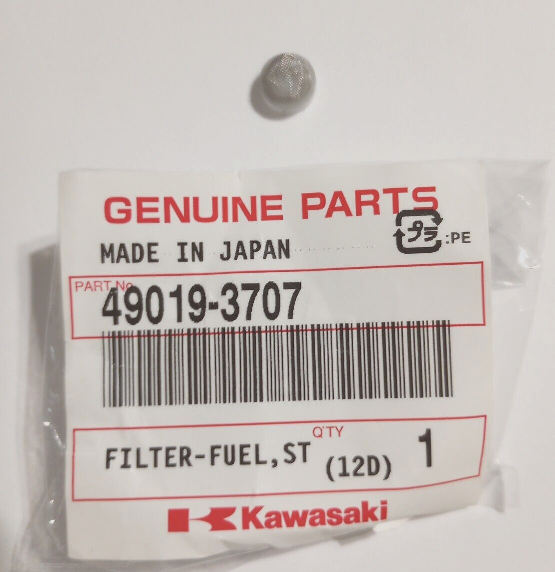 Kawasaki JF650, JH750, JT750 Strainer Fuel Filter NOS 49019 Kawasaki JF650, JH750, JT750 Strainer Fuel Filter NOS 49019