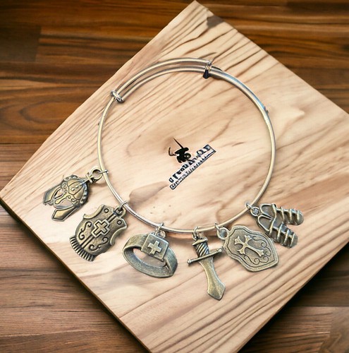 Bronze/gold Armour Of God Charm Bracelet