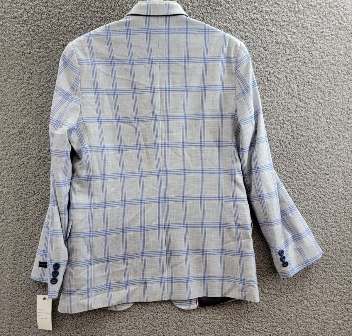 Tommy Hilfiger Modern-Fit Stretch Windowpane Sport Coat Big Boys 16 Multi L/S - Picture 15 of 19