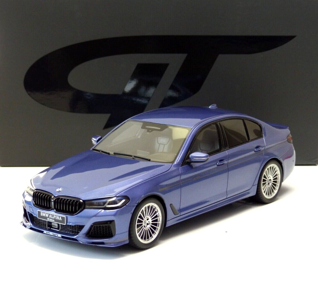 GC-1478 BMW ALPINA B5限定版画直筆サイン額装作家平右ヱ門 BMW ALPINA B5 G31 2023 Blue Silver Wheels GT Spirit GT487 1