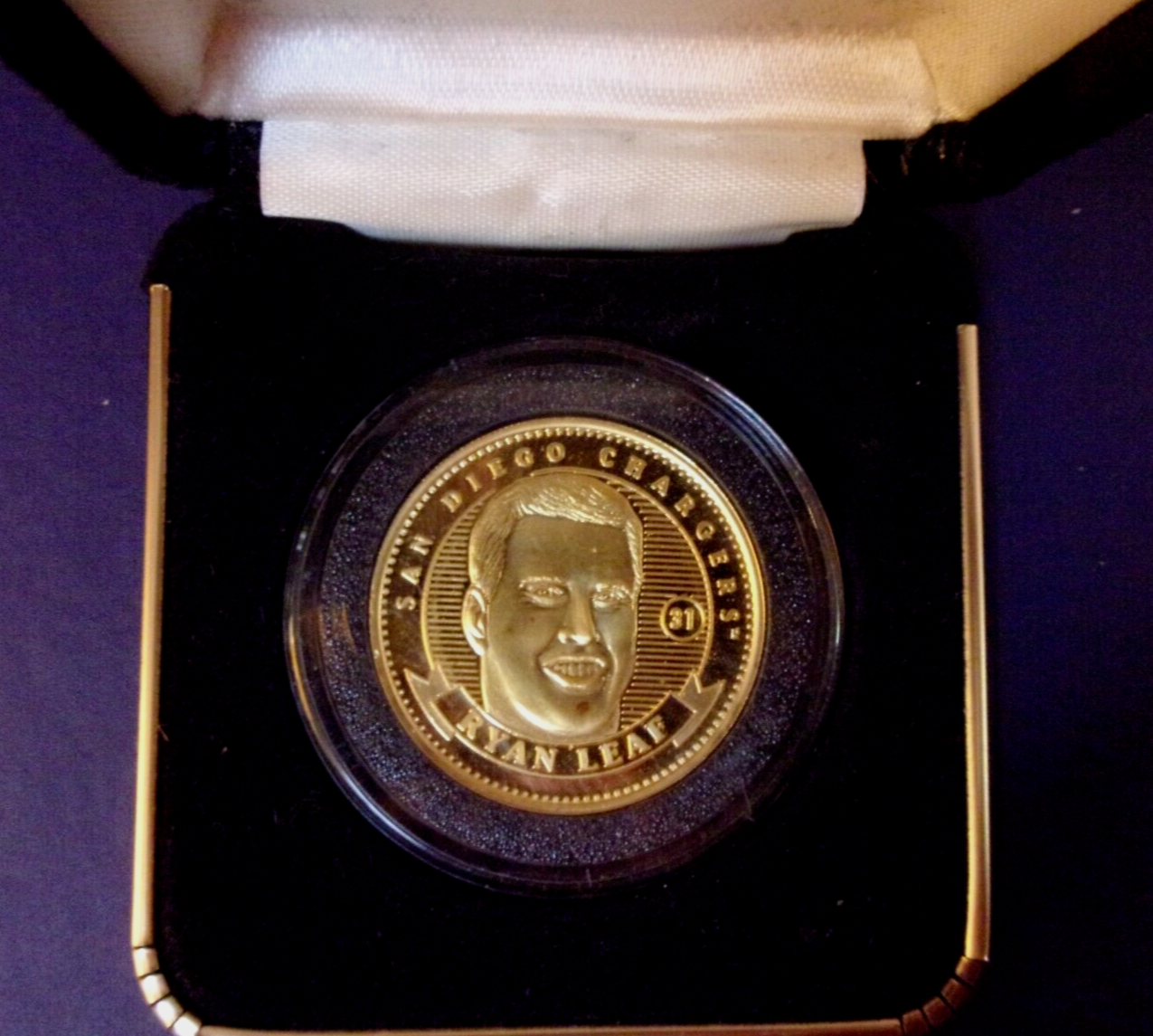 💎 Ryan Leaf 1998 Pinnacle Mint Solid Pure .999 24K Gold