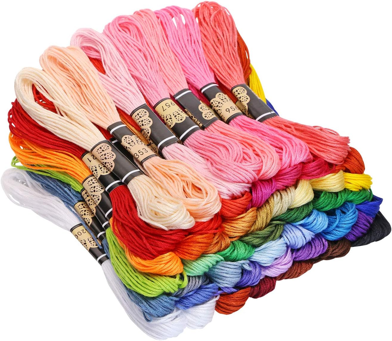 50 Skeins Multi Color Embroidery Floss Soft Cotton Cross Stitch Threads Sewing S