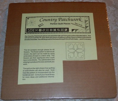 Vtg NeW Country Patchwork Perfect Quilt Pieces KIT 504 Die Cut Pcs. For Applique