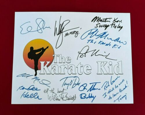 The Karate Kid Title Card Cast-Signed- 8.5x11- Autograph Reprints