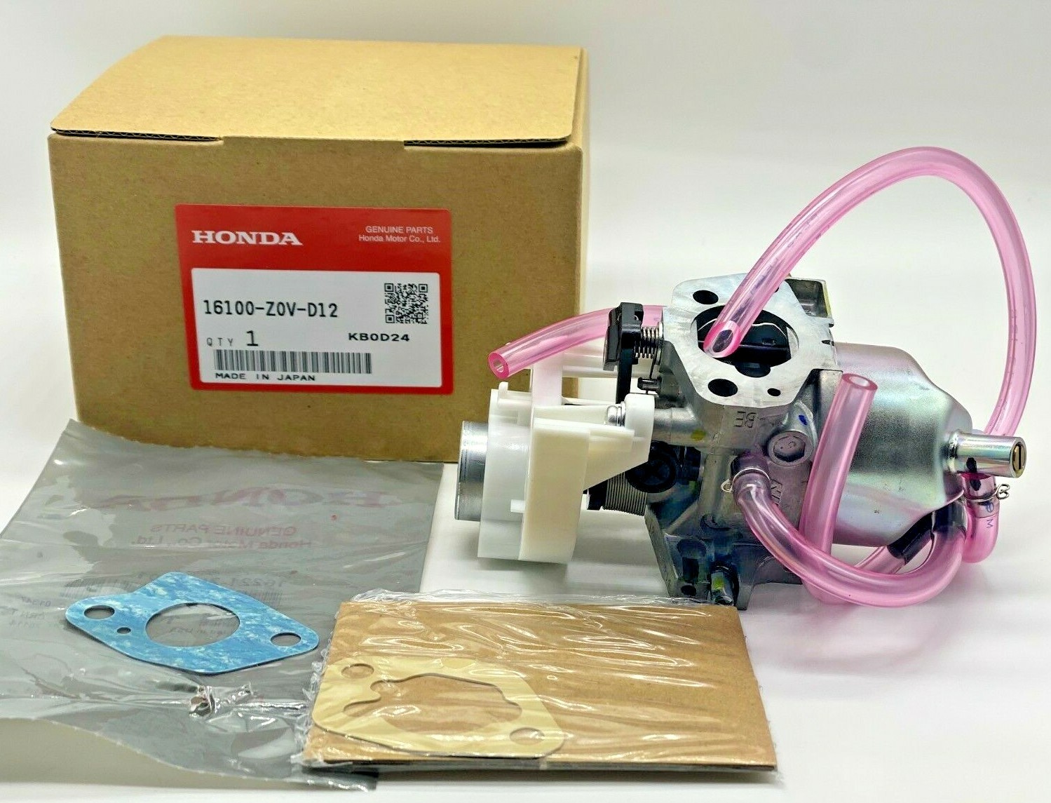 Genuine Honda 16100-Z0V-D12 Carburetor w/16221-ZH8-801 Genuine Honda 16100-Z0V-D12 Carburetor w/16221-ZH8-801
