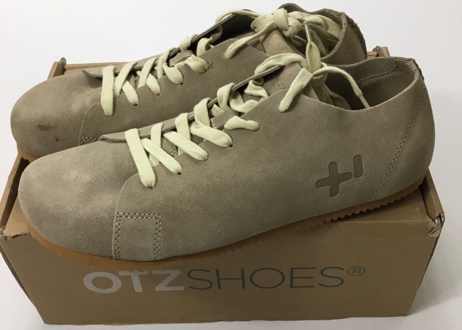 Unisex OTZ Pilgrim Lace Up Suede Shoes 04110 Sand Gum EU 46