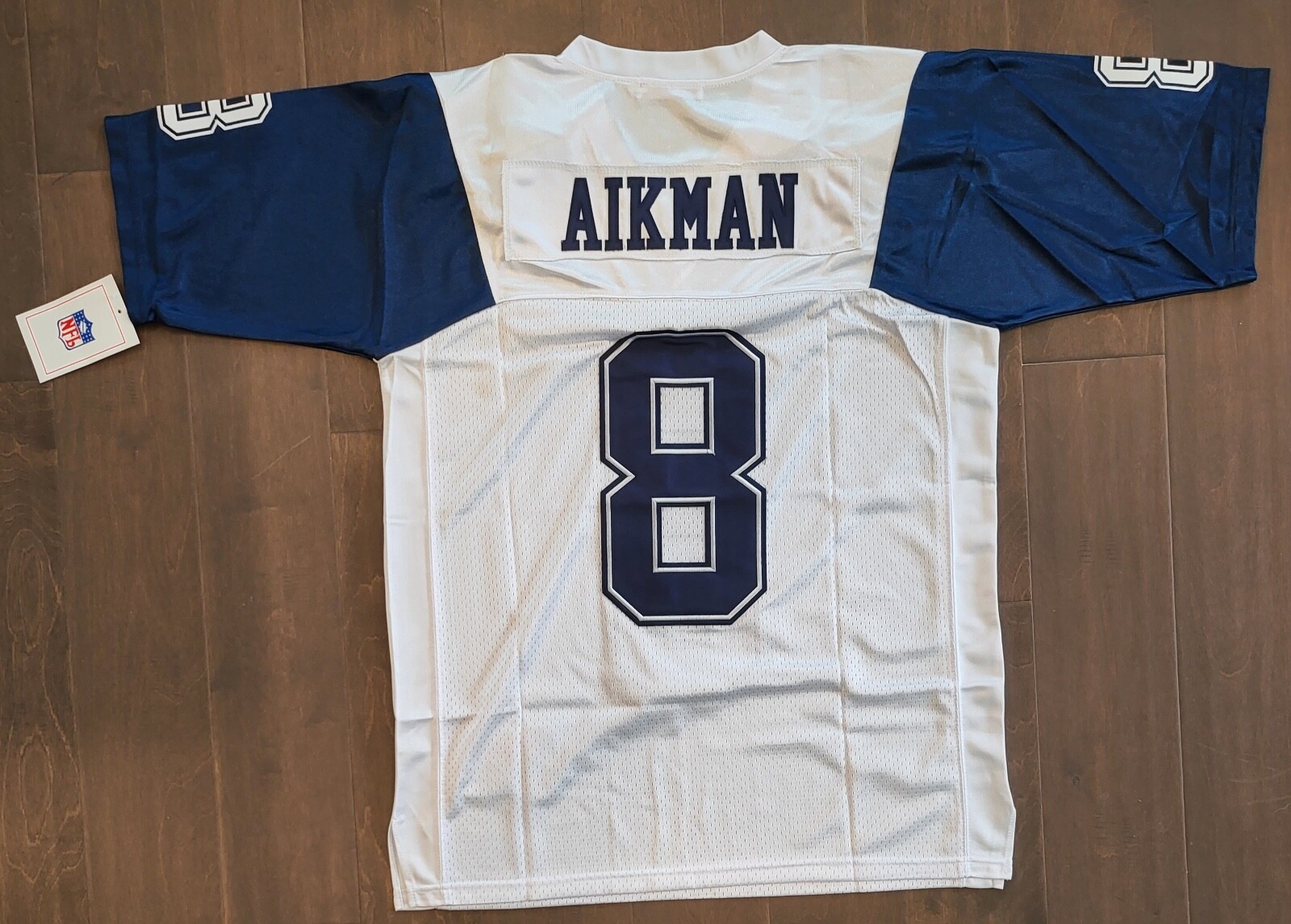 Troy Aikman #8 Dallas Cowboys Stitched White 75t Anniversary