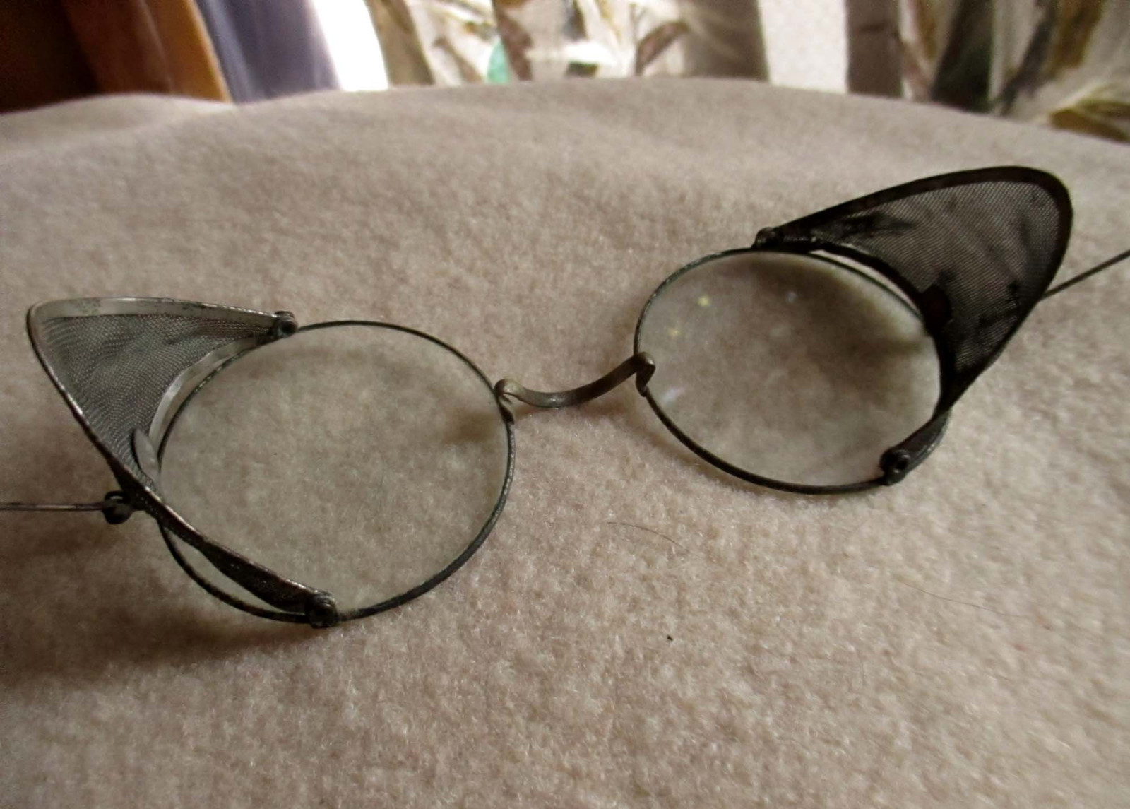 SPA VTG Antique Wire rim mesh Welding Safety Glasses Goggles  Steam Punk Clear